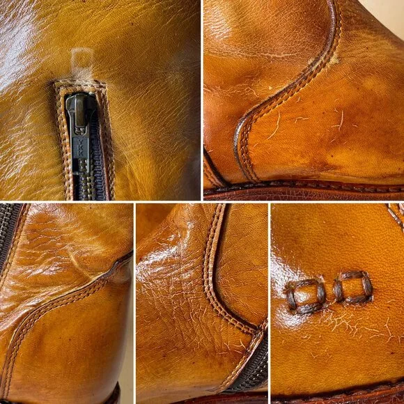 BED STU Tess Distressed Leather Riding Boots Size 8 - Picture 10 of 16